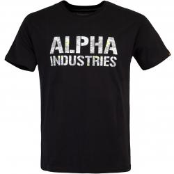 Alpha Industries Camo Print Herren T-Shirt schwarz/camo 