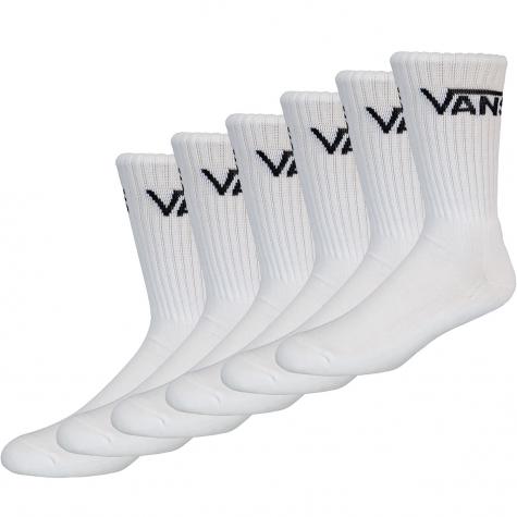 Socken Vans Classic Crew 6er Pack white 