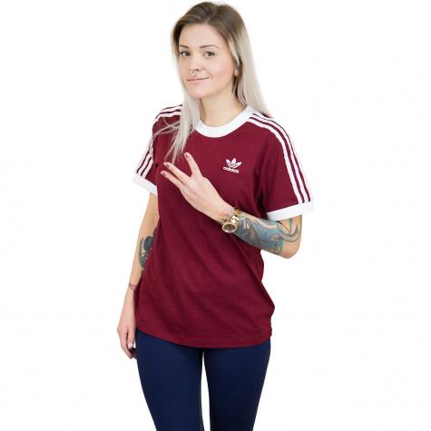 ☆ Adidas Originals Damen T-Shirt 3 Stripes weinrot - hier bestellen!