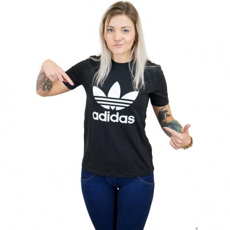 ☆ Adidas Originals Damen T-Shirt Trefoil schwarz/weiß - hier bestellen!