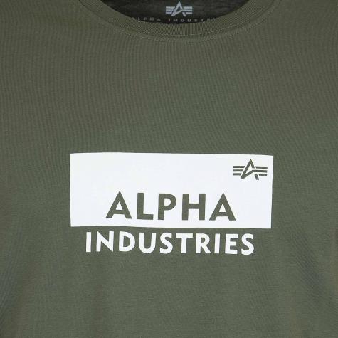 Alpha Industries T-Shirt Box Logo oliv 