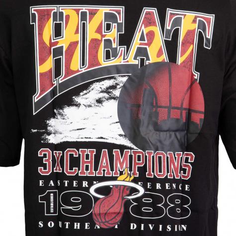 T-Shirt New Era NBA Championship Oversized Miami Heat black 