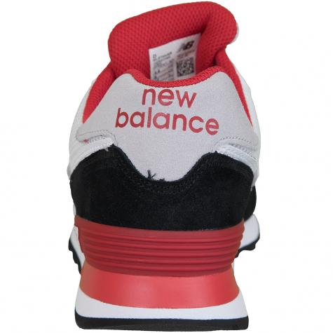 ☆ New Balance Sneaker 574 Leder/Textil weiß/schwarz/rot - hier bestellen!