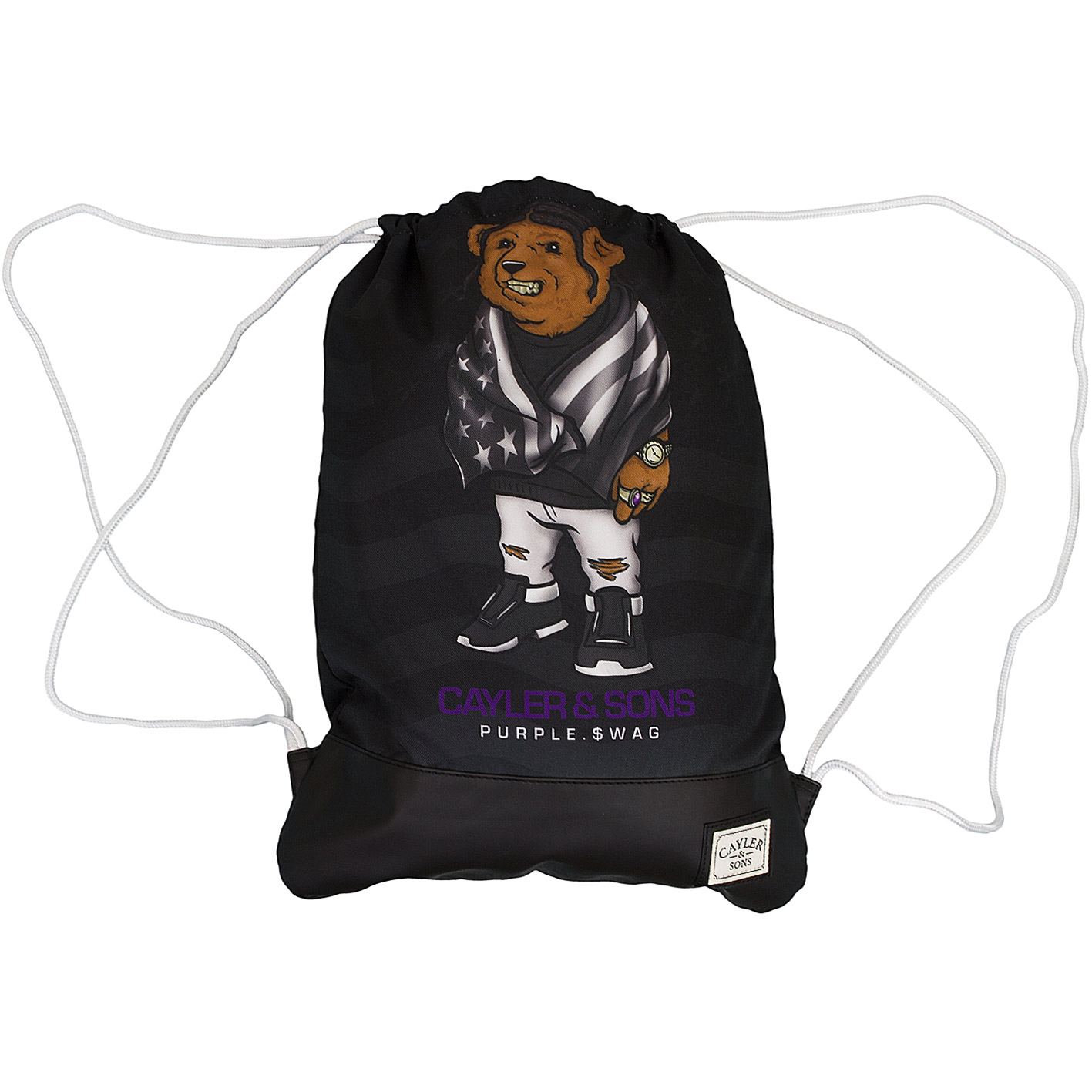 ☆ Cayler & Sons Gym Bag White Label Purple Swag schwarz - hier bestellen!