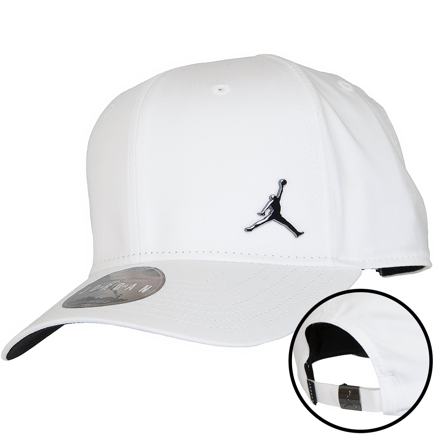 ☆ Nike Snapback Cap Jordan Classic99 Metal Jumpman weiß/schwarz - hier  bestellen!