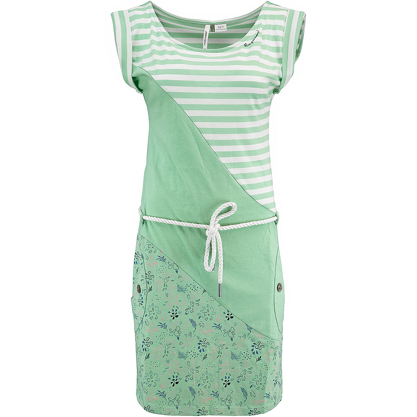 ☆ Ragwear Kleid Tag Stripes Organic grün - hier bestellen!