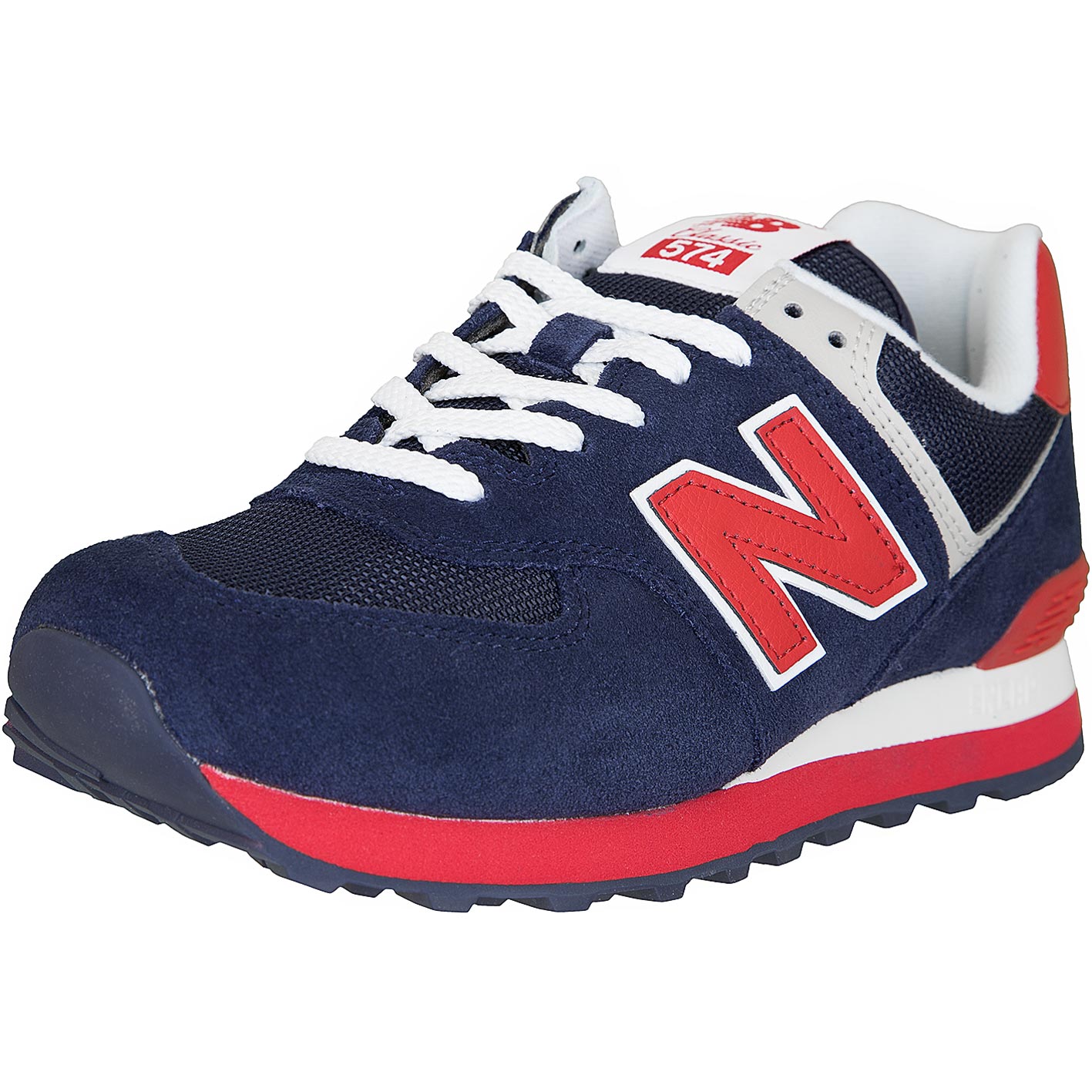 ☆ New Balance Sneaker 574 Leder/Textil dunkelblau/rot - hier bestellen!