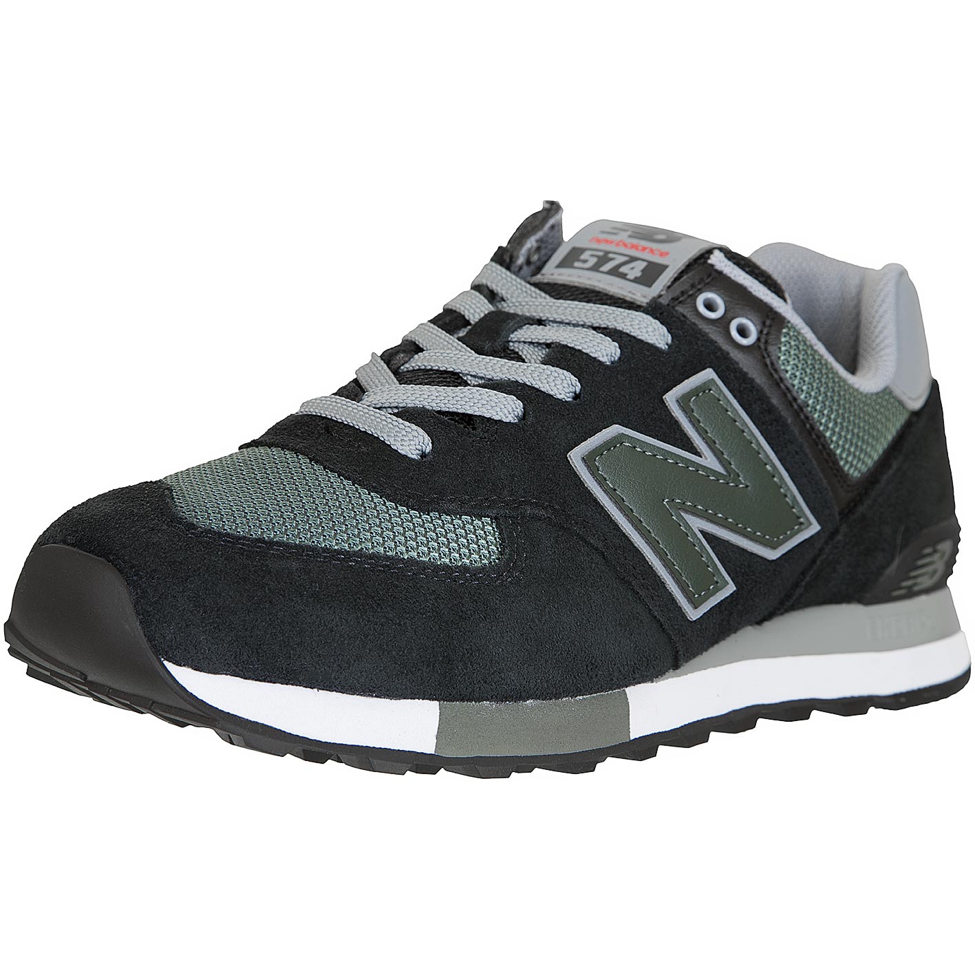 ☆ New Balance Sneaker 574 Leather/Textile/PU schwarz/grün - hier bestellen!