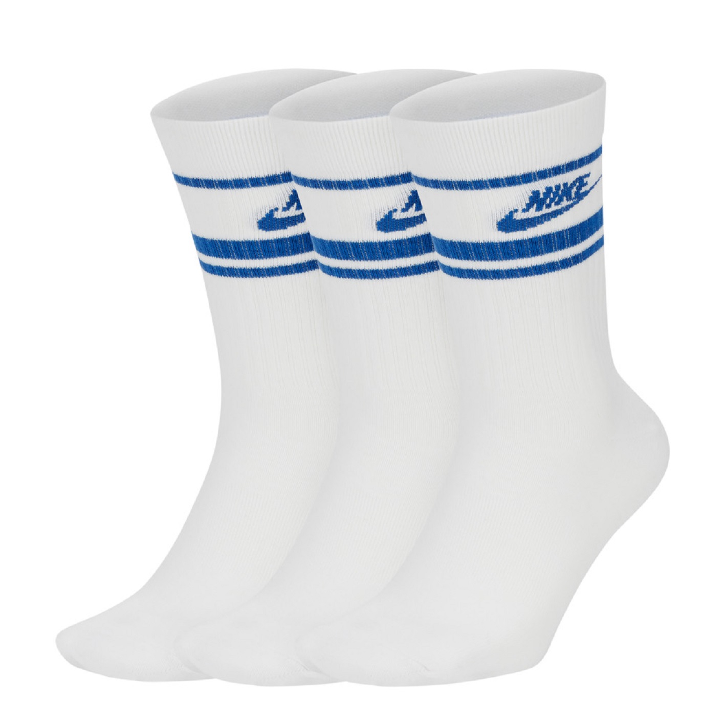 ☆ Nike Essential Stripe Crew Socken 3er Pack weiß/blau - hier bestellen!