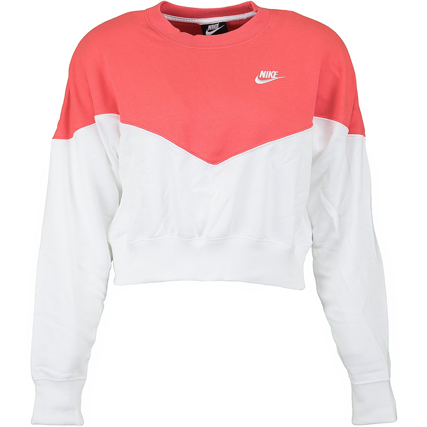 ☆ Nike Damen Sweatshirt Heritage Fleece weiß/rot - hier bestellen!