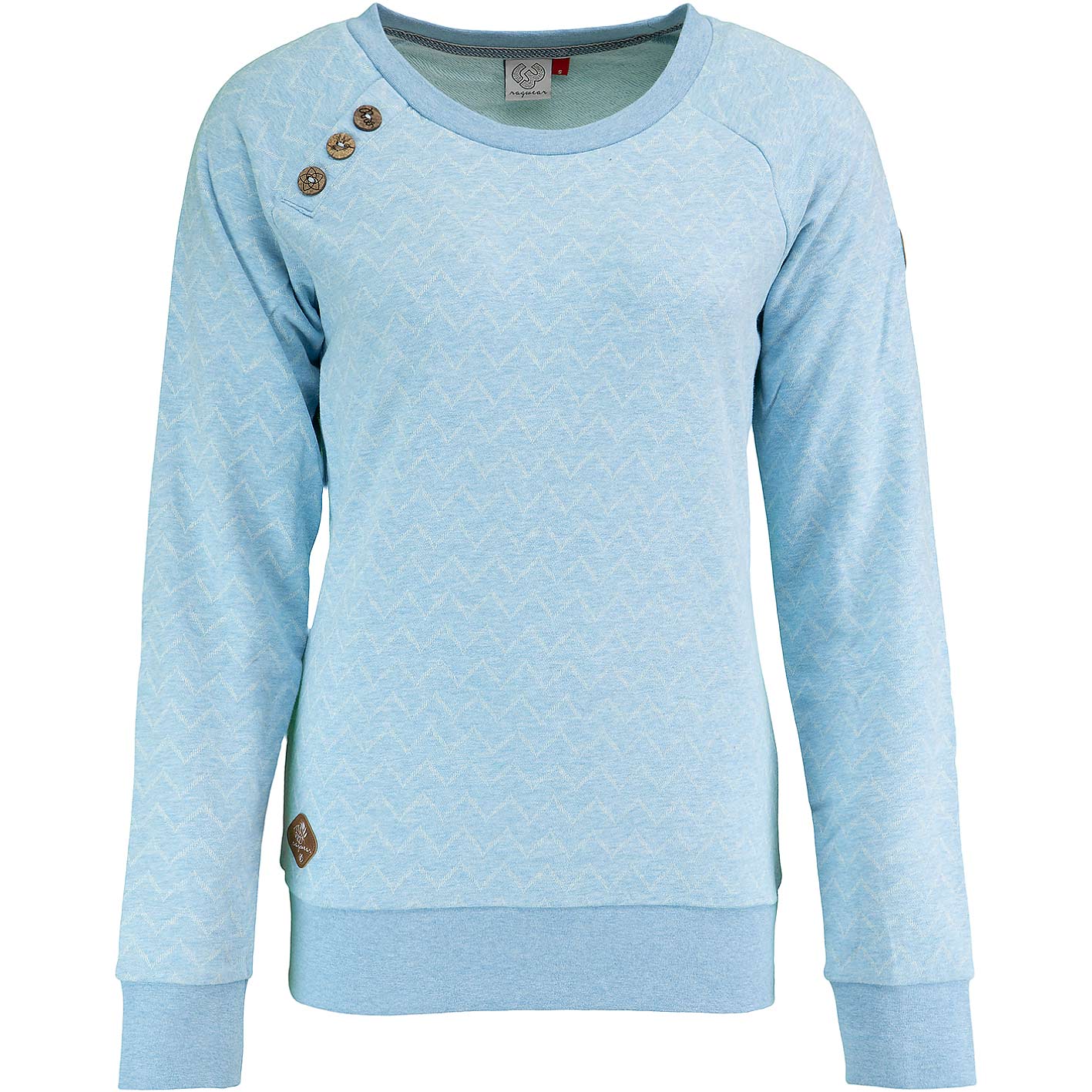 ☆ Ragwear Damen Sweatshirt Daria Zig Zag hellblau - hier bestellen!