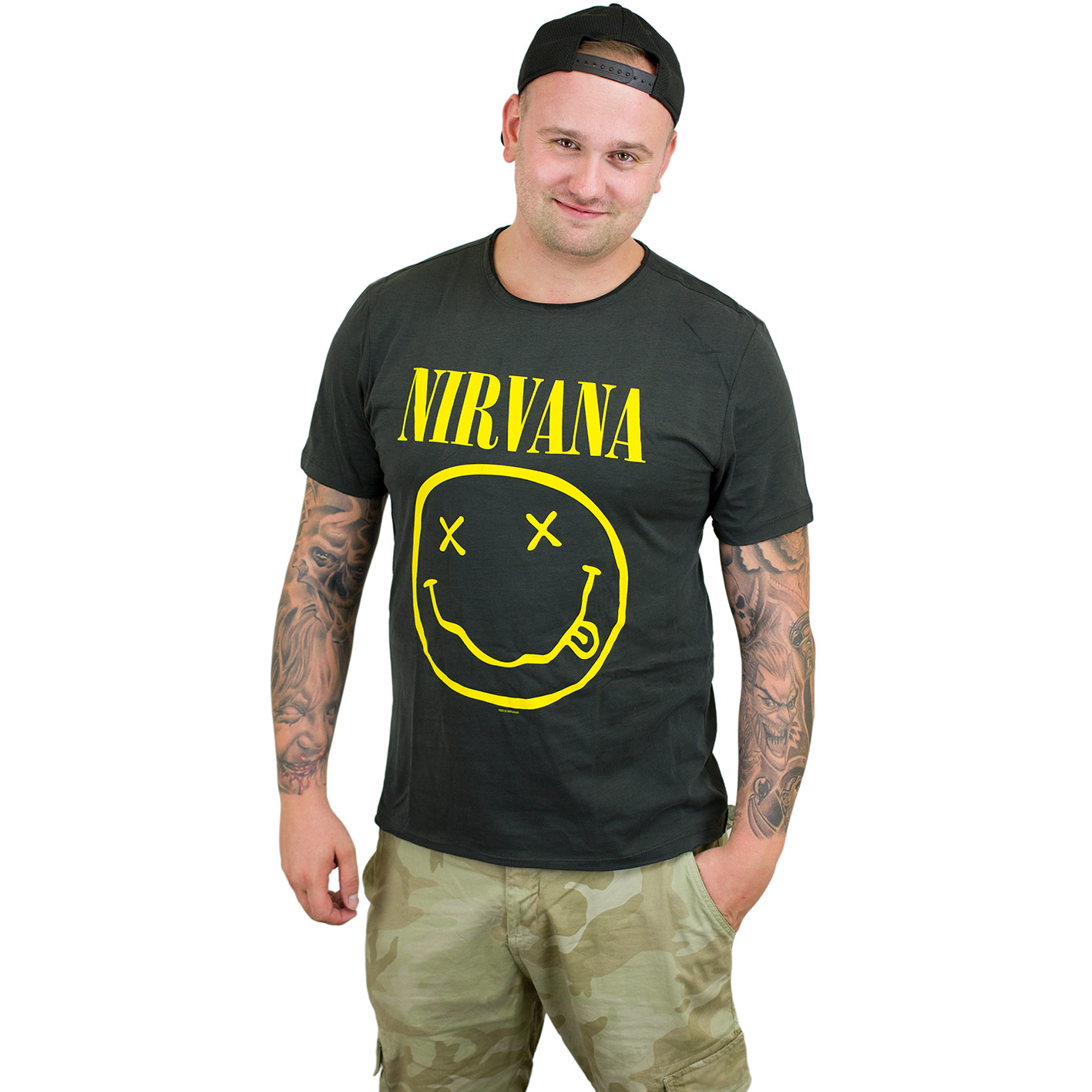 ☆ Amplified T-Shirt Nirvana Smiley Face dunkelgrau - hier bestellen!