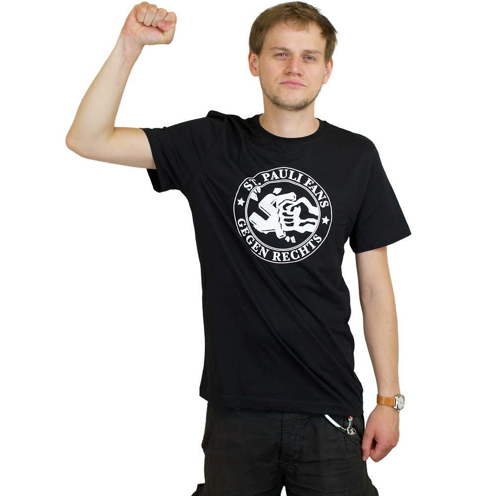 ☆ St.Pauli T-Shirt Gegen Rechts schwarz - hier bestellen!