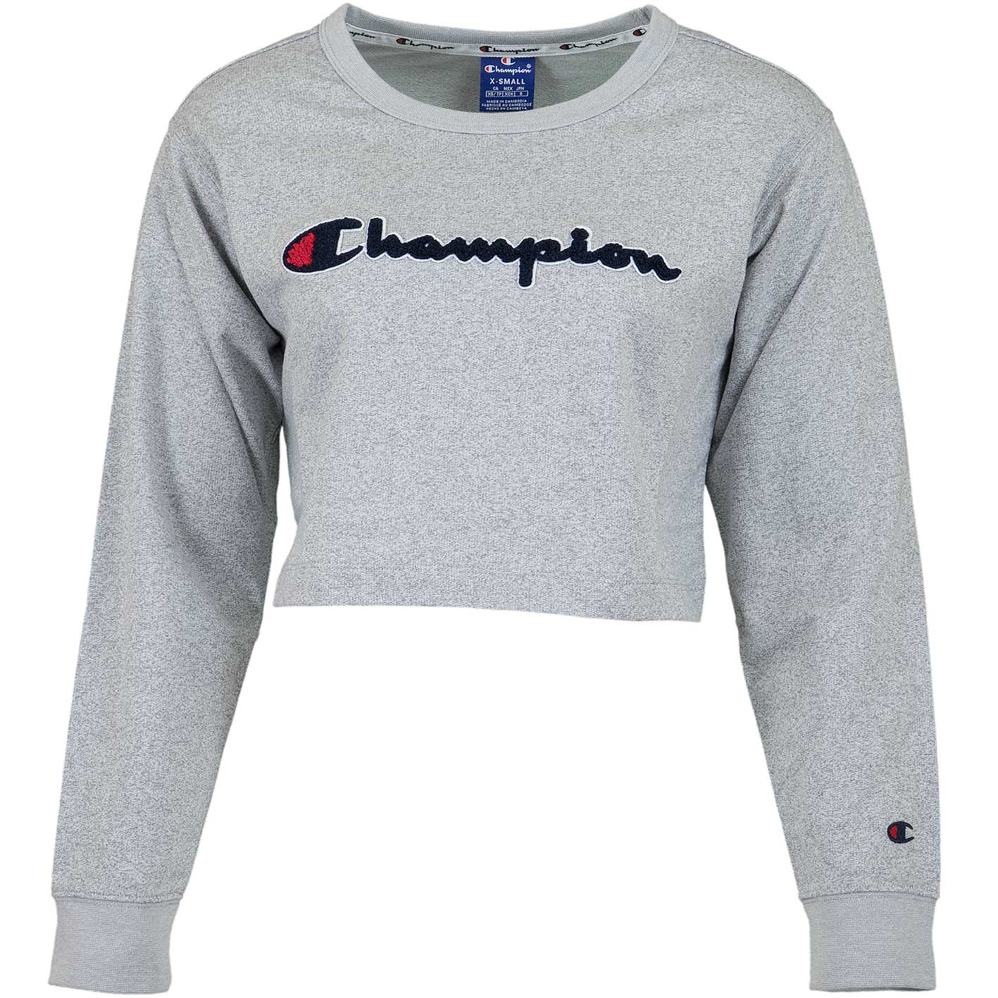 ☆ Champion Damen Sweatshirt Logo grau - hier bestellen!