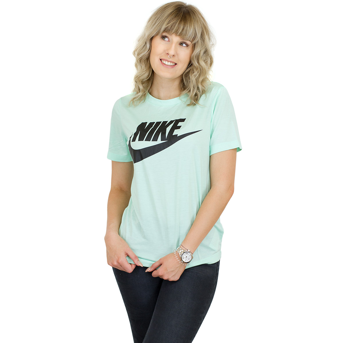 ☆ Nike Damen T-Shirt Essential mint/schwarz - hier bestellen!