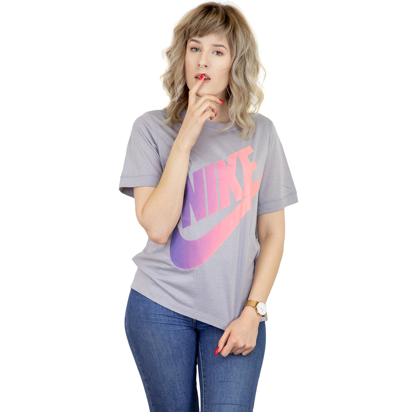 ☆ Nike Damen T-Shirt Futura grau/lila - hier bestellen!