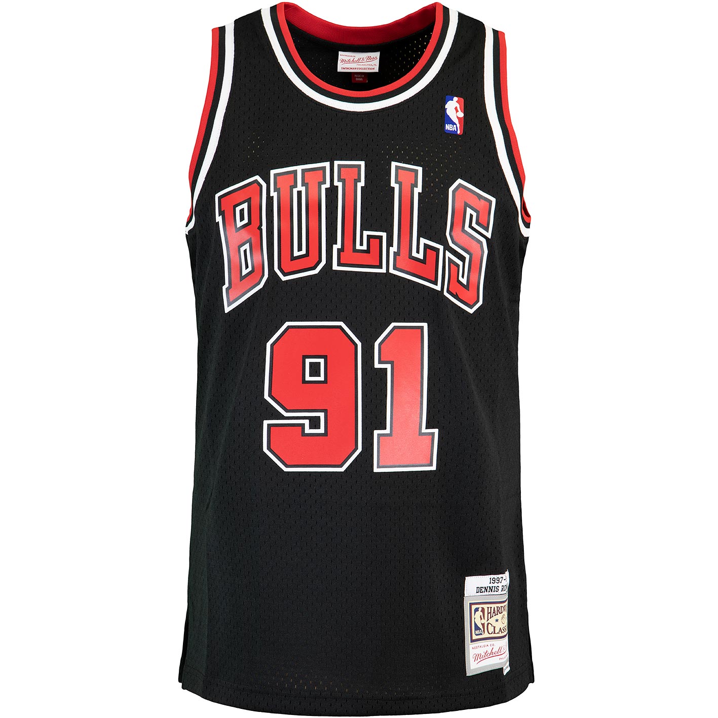 ☆ Mitchell & Ness Swingman Dennis Rodman Chicago Bulls 97/98 Trikot schwarz  - hier bestellen!