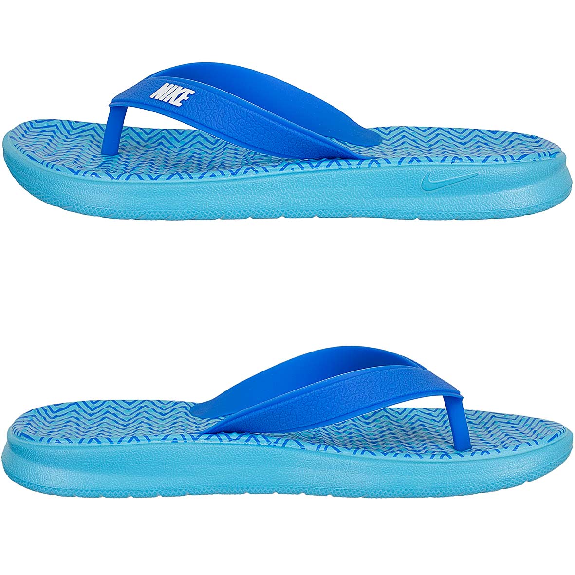 ☆ Nike Damen Flip-Flop Solay Thong Print blau/weiß - hier bestellen!