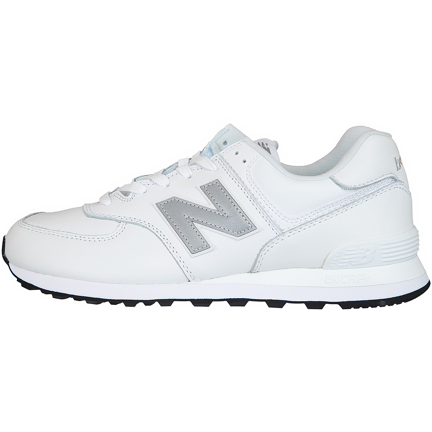 ☆ New Balance Sneaker 574 Leder/Synthetik weiß/grau - hier bestellen!
