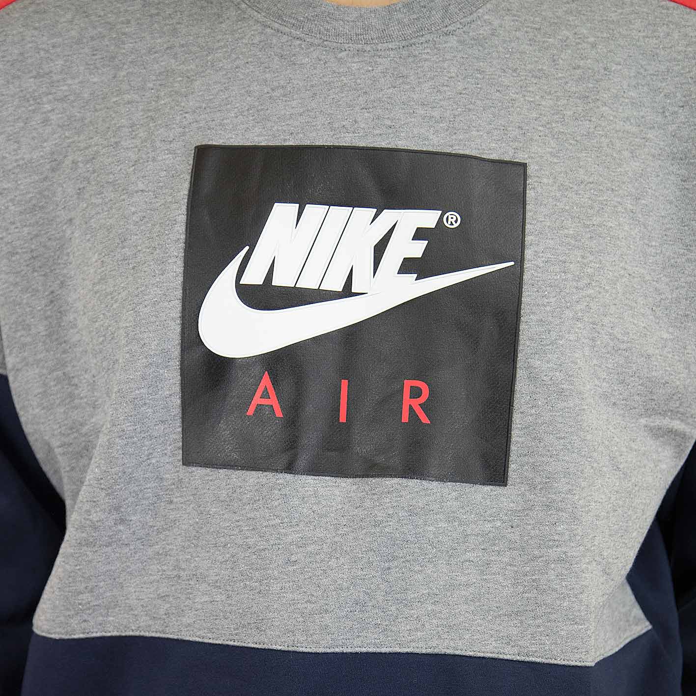 ☆ Nike Sweatshirt Air Fleece grau/dunkelblau/rot - hier bestellen!