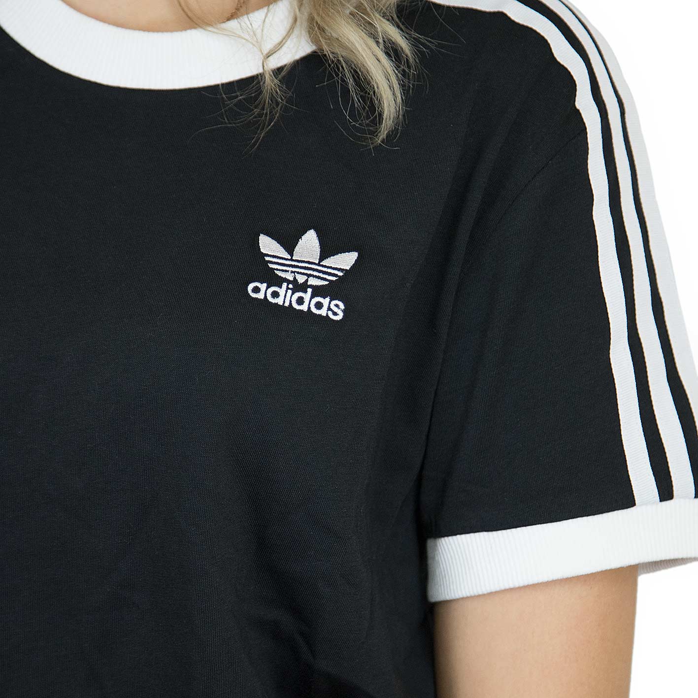 neutral Antología sagrado ☆ Adidas Originals Damen T-Shirt 3 Stripes schwarz/weiß - hier bestellen!