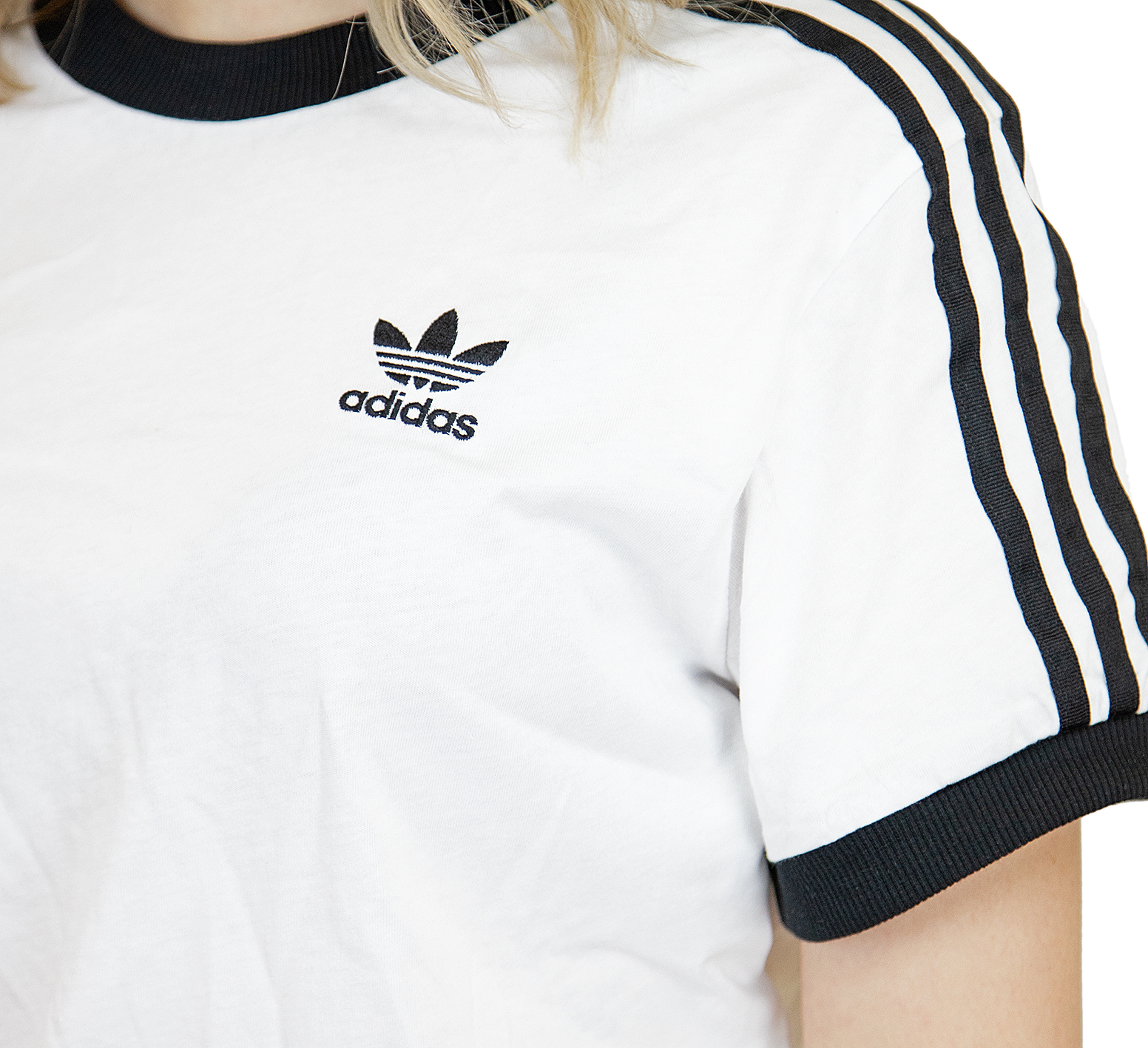 ornamento Búho dinero ☆ Adidas Originals Damen T-Shirt 3 Stripes weiß/schwarz - hier bestellen!