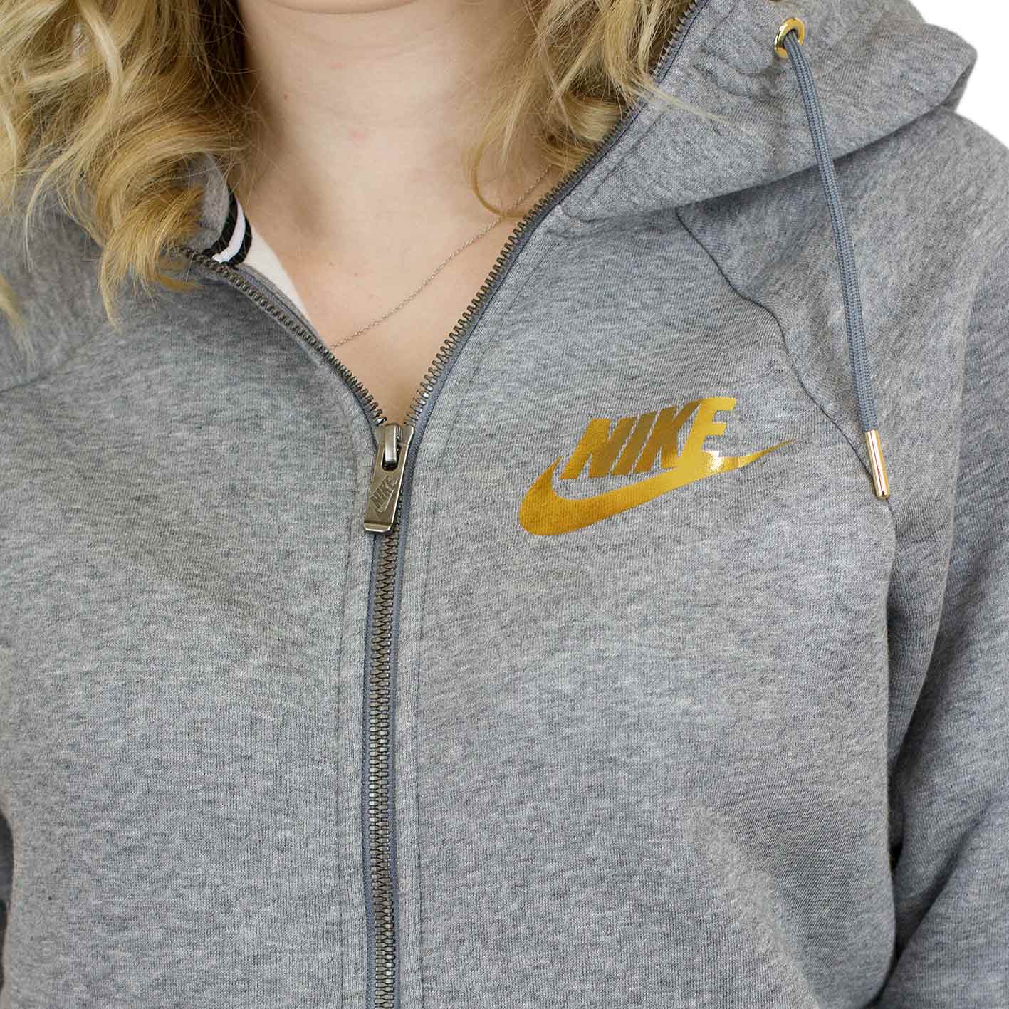 ☆ Nike Damen Zip-Hoody Rally grau/gold - hier bestellen!