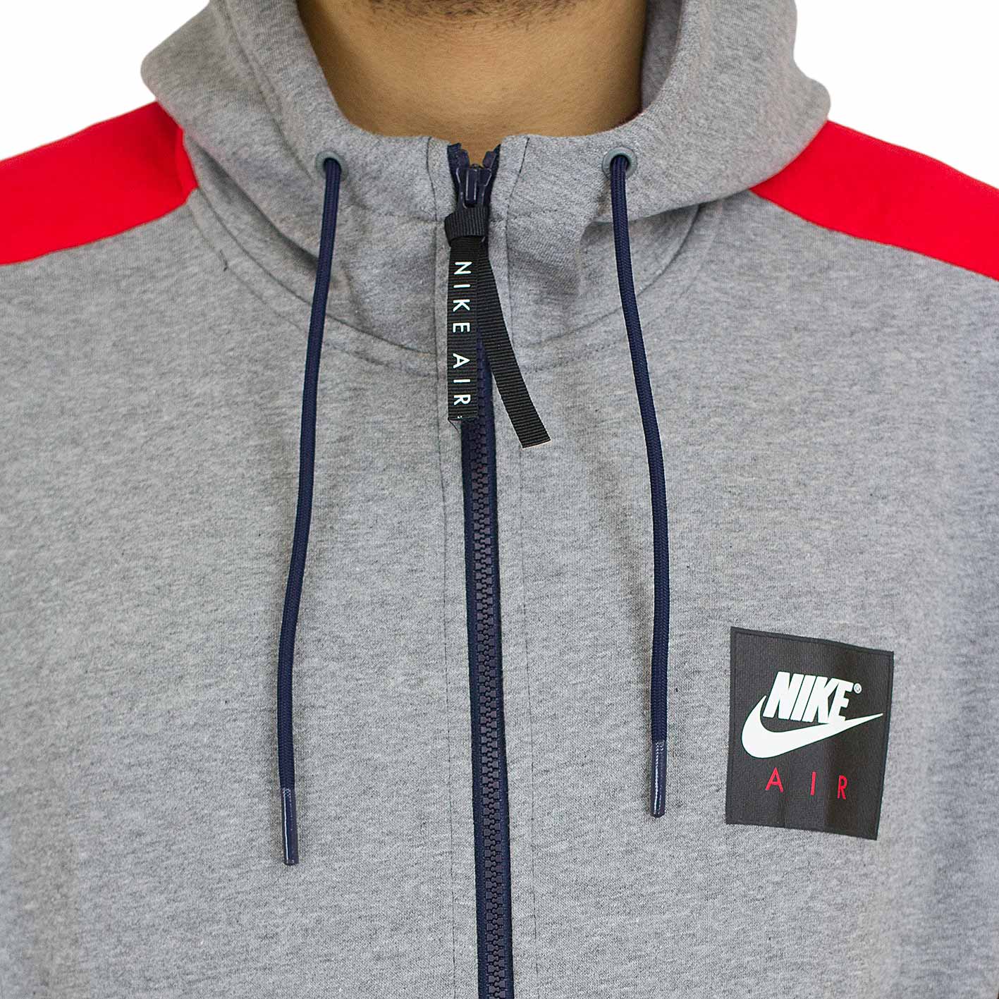 ☆ Nike Zip-Hoody Air Fleece grau/rot - hier bestellen!