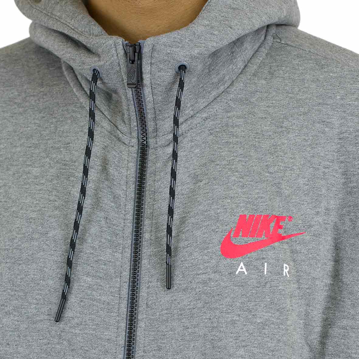 ☆ Nike Zip-Hoody Air grau/rot - hier bestellen!