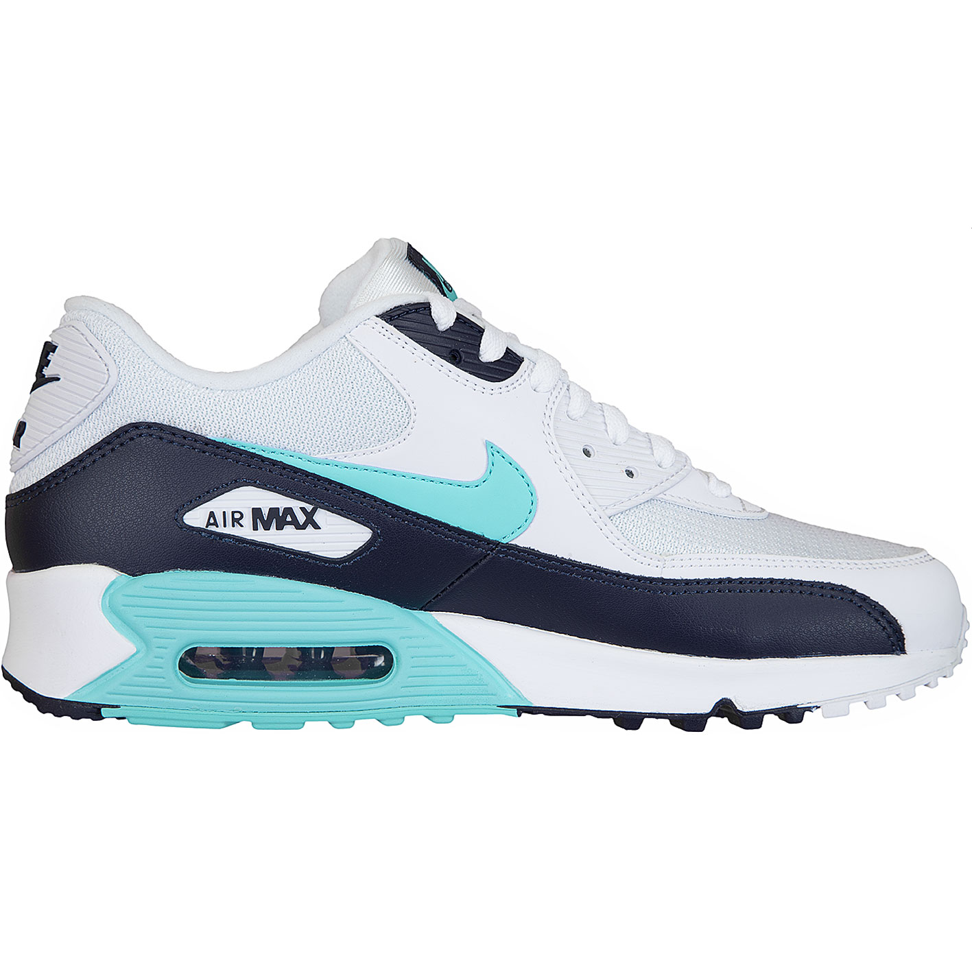 ☆ Nike Sneaker Air Max 90 Essential weiß/dunkelblau/türkis - hier bestellen!