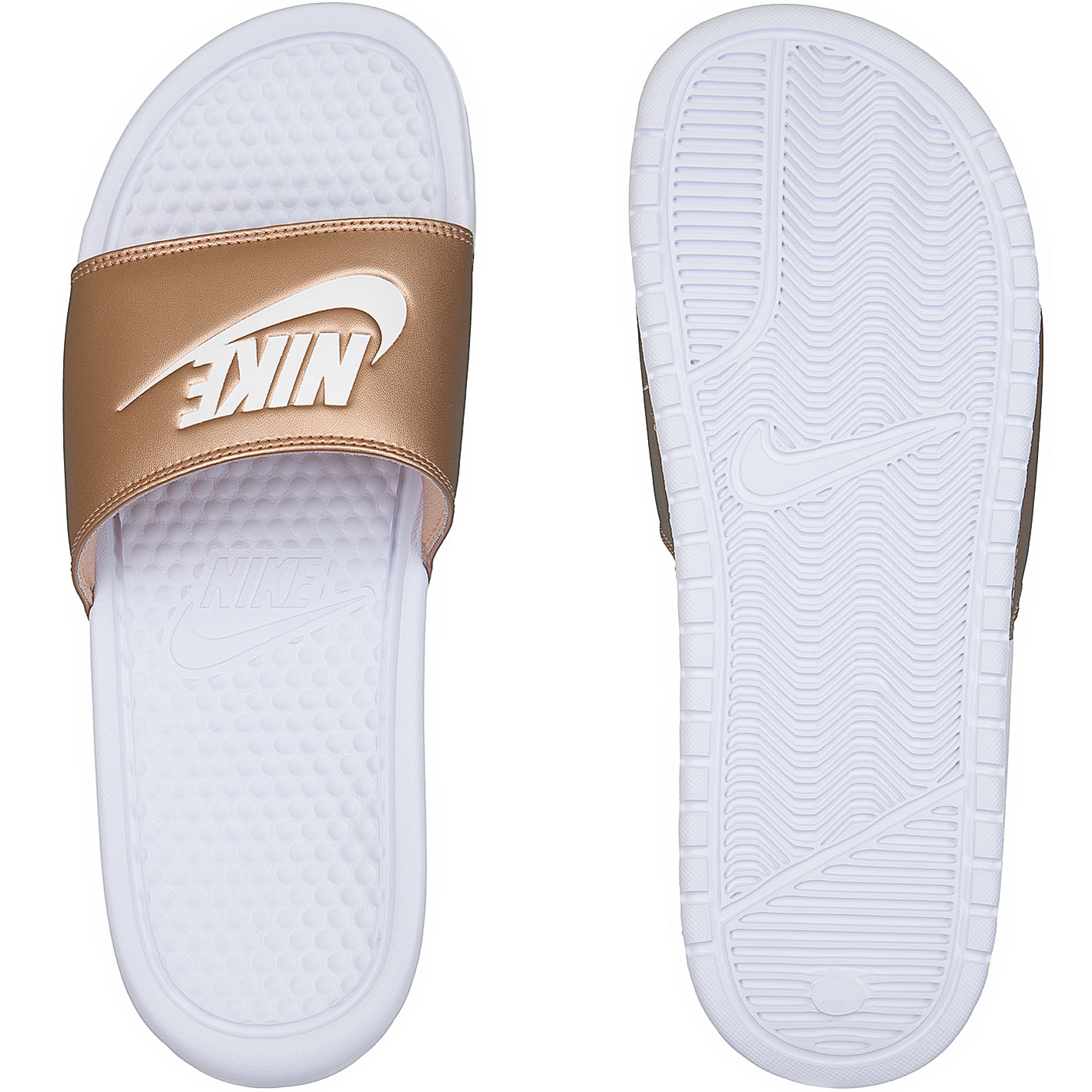 ☆ Nike Damen Badelatschen Benassi JDI weiß/bronze - hier bestellen!