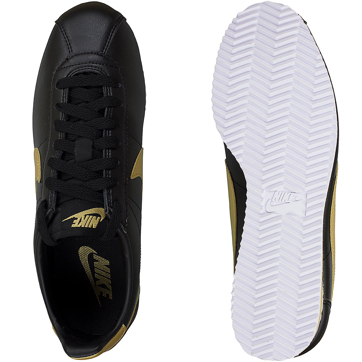 ☆ Nike Damen Sneaker Classic Cortez Leather schwarz/gold - hier bestellen!
