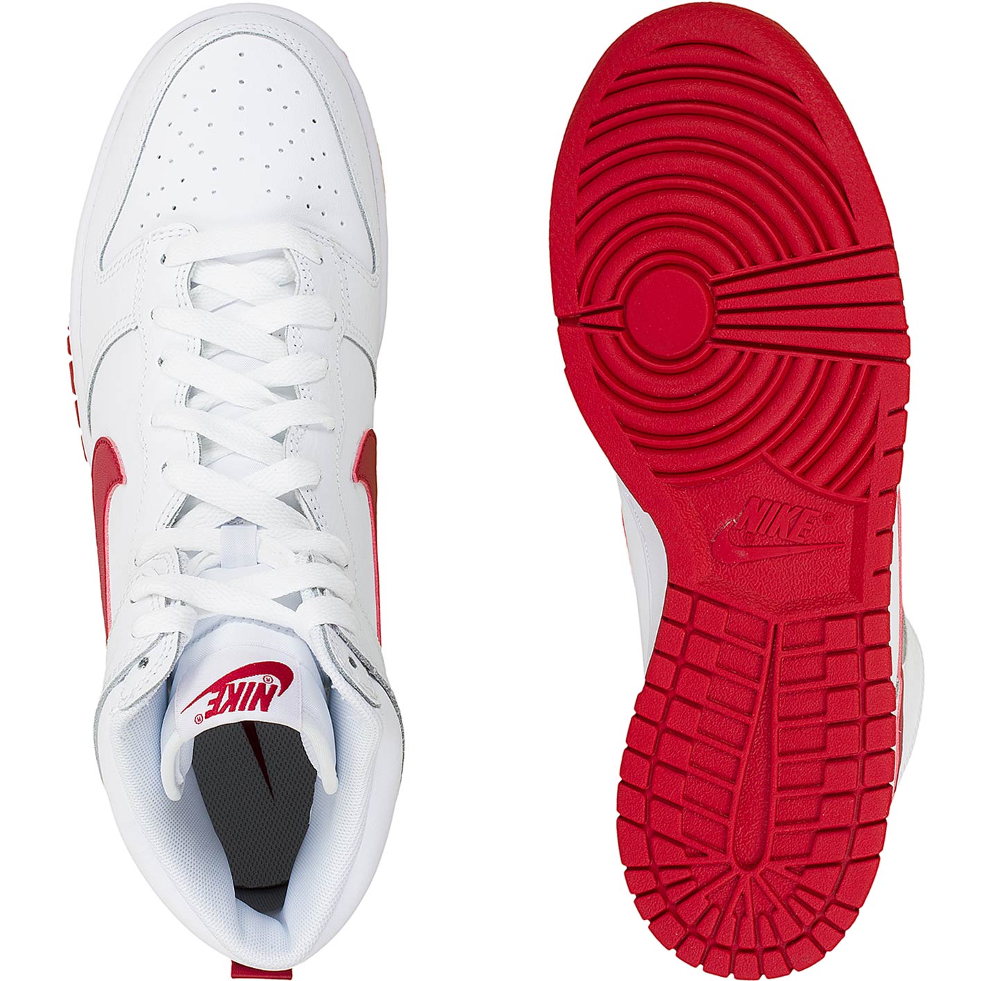 druk Leven van Tolk ☆ Nike Sneaker Dunk Hi weiß/rot - hier bestellen!