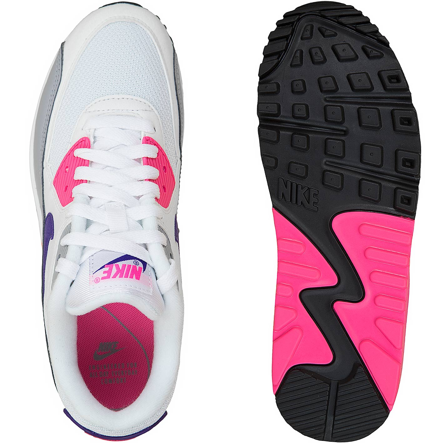 ☆ Nike Damen Sneaker Air Max 90 weiß/pink - hier bestellen!