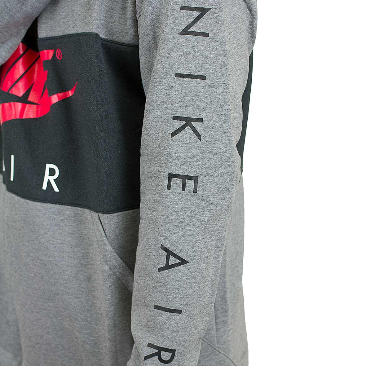 ☆ Nike Sweatshirt Top Air Fleece Half Zip grau/rot - hier bestellen!